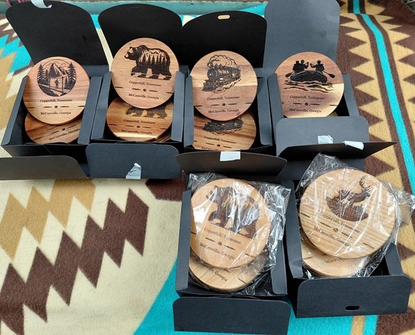 Round Hardwood Coasters